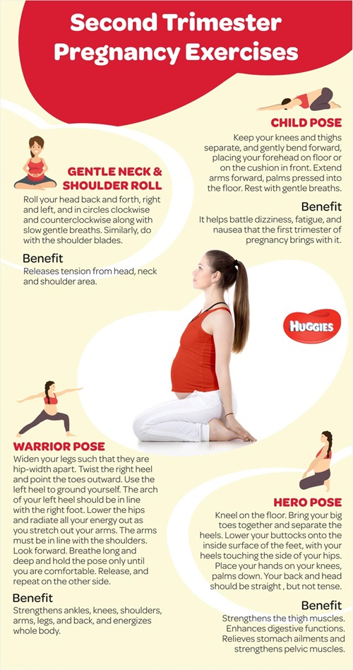 Easy and Safe Second Trimester Pregnancy Exercises - Huggies India