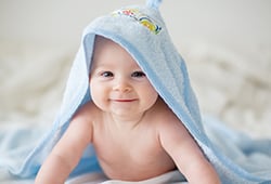 Toddler in Towel